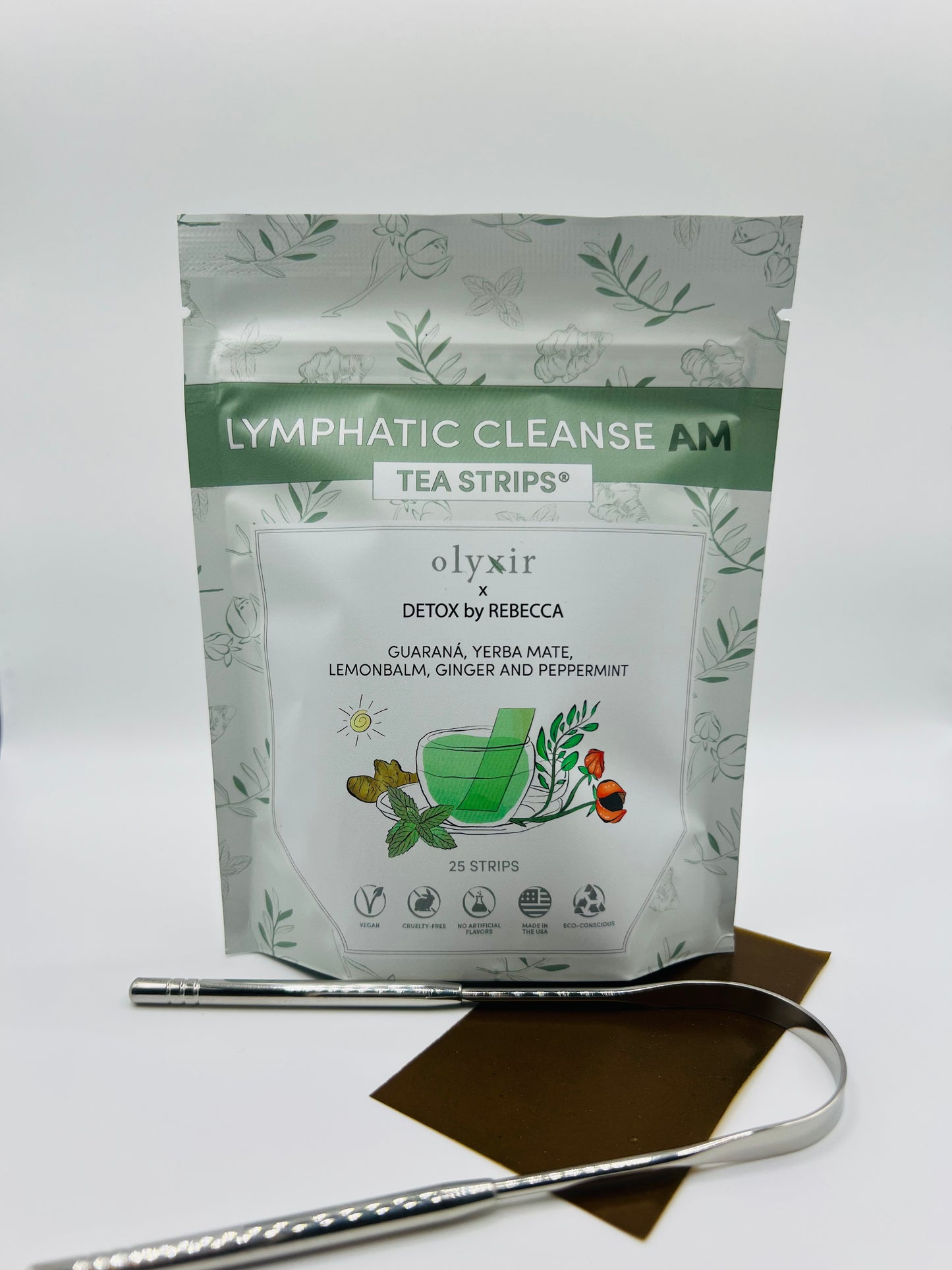 Lymphatic Cleanse Tea AM + Tongue Scraper